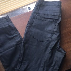 Faux leather pants